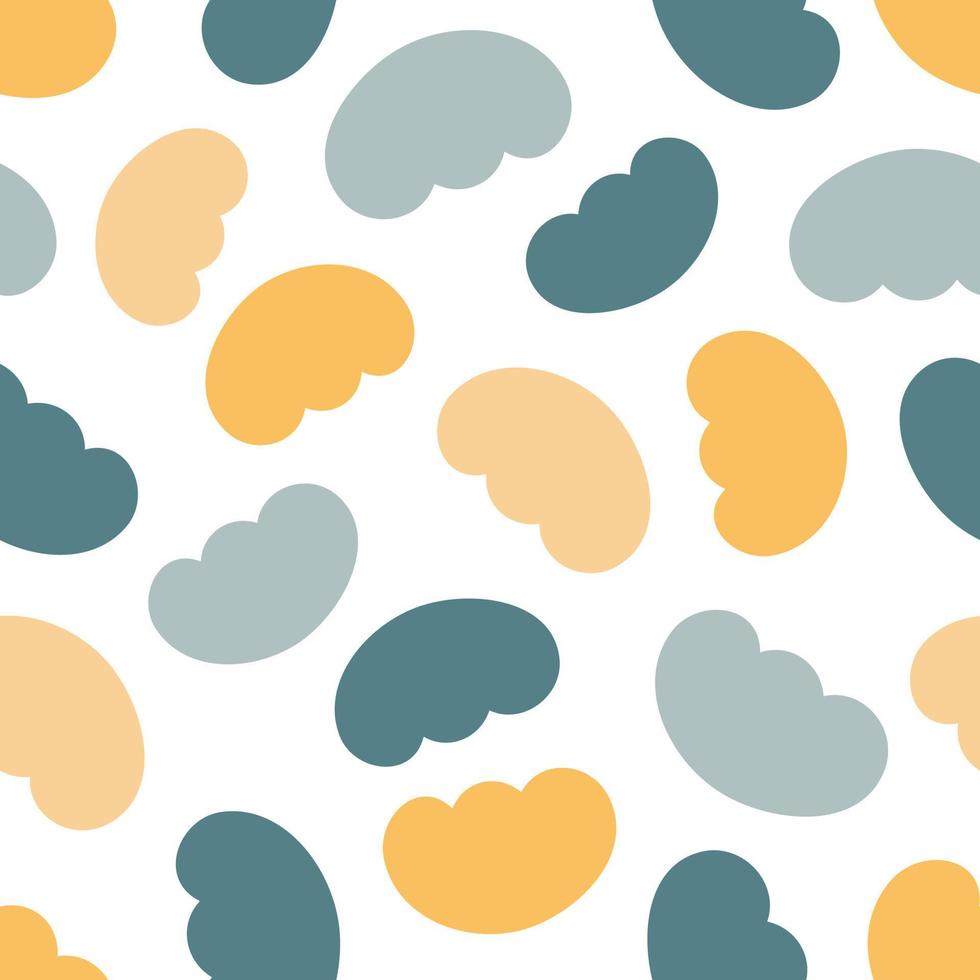 Abstract seamless pattern. Simple organic shapes vector