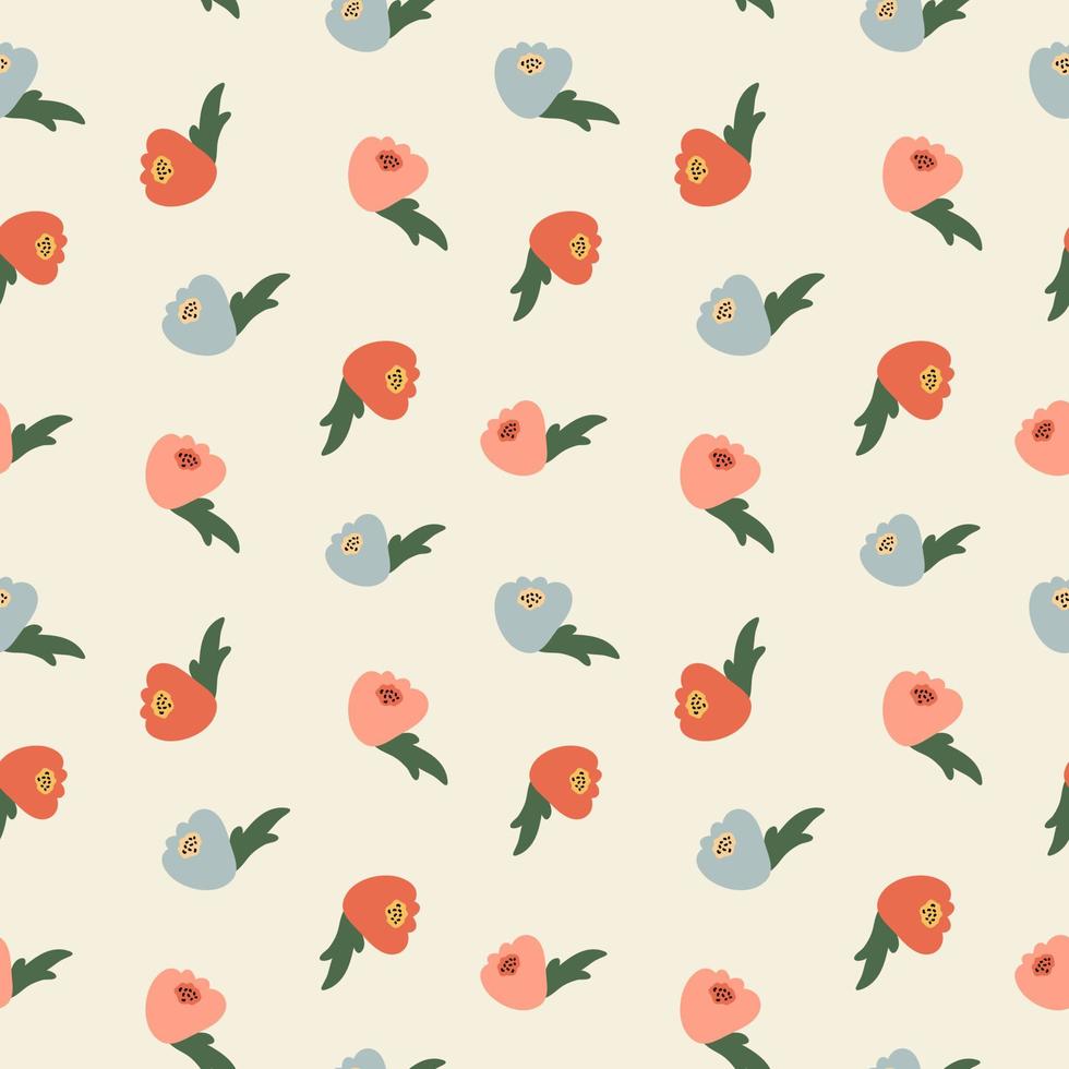 Abstract seamless pattern. Simple organic shapes vector