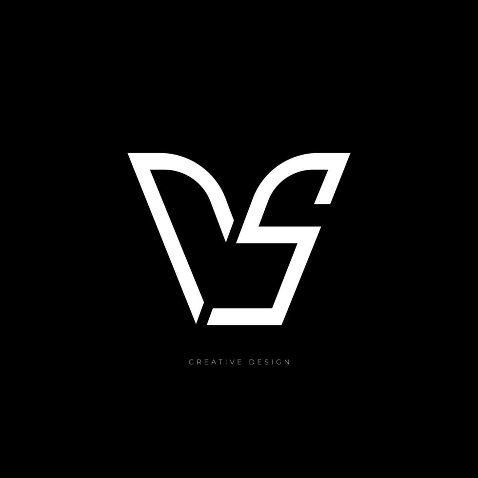 VS creative letter branding style logo vector