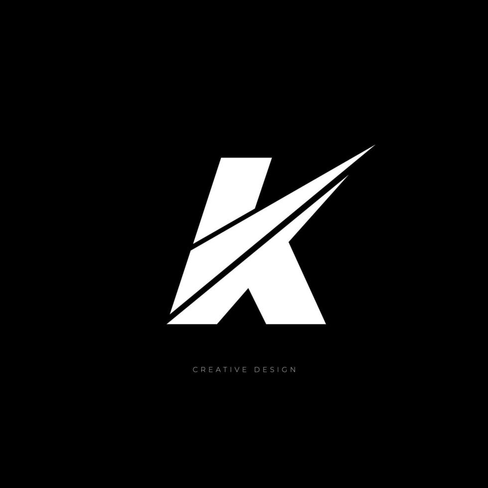 logotipo de marca abstracta de letra k creativa vector