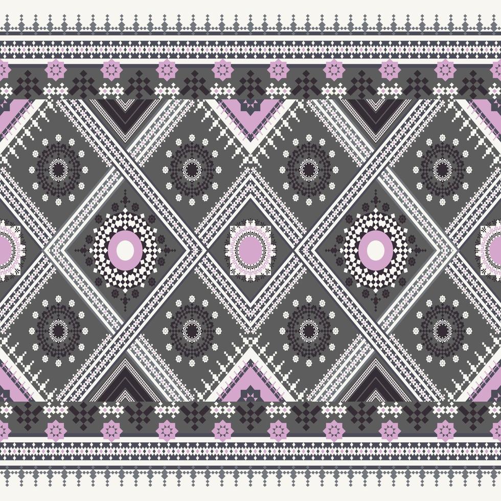 Geometric ethnic oriental pattern traditional Design for background,wallpaper,clothing,wrapping,Batik,fabric,embroidery style. vector