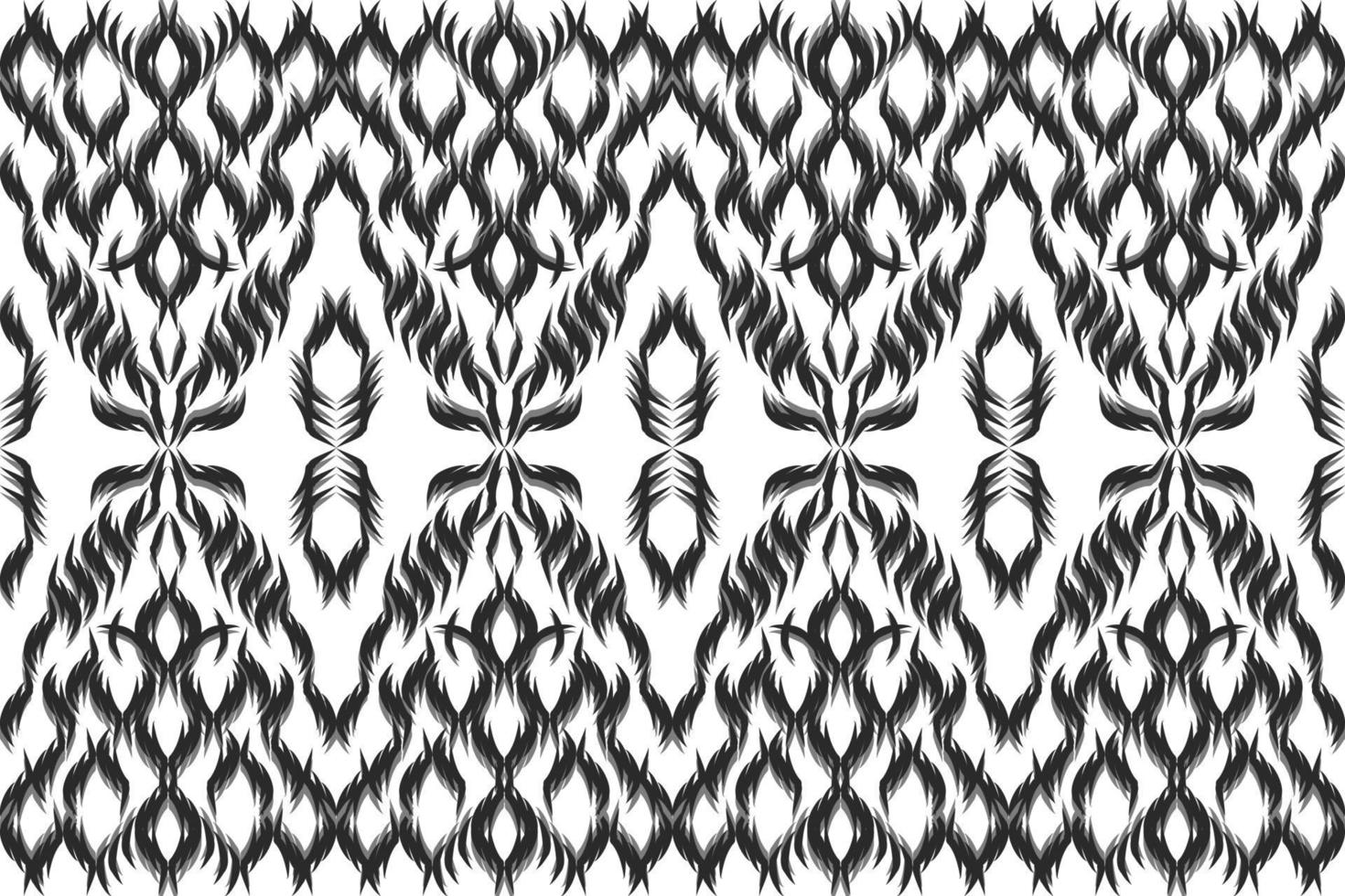 patrón étnico sin costuras estampado en blanco y negro boho textil abstracto geométrico. vector