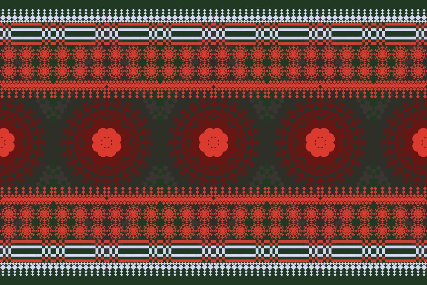 diseño tradicional geométrico étnico oriental para fondo, ropa, envoltura, batik, tela, estilo bordado. vector