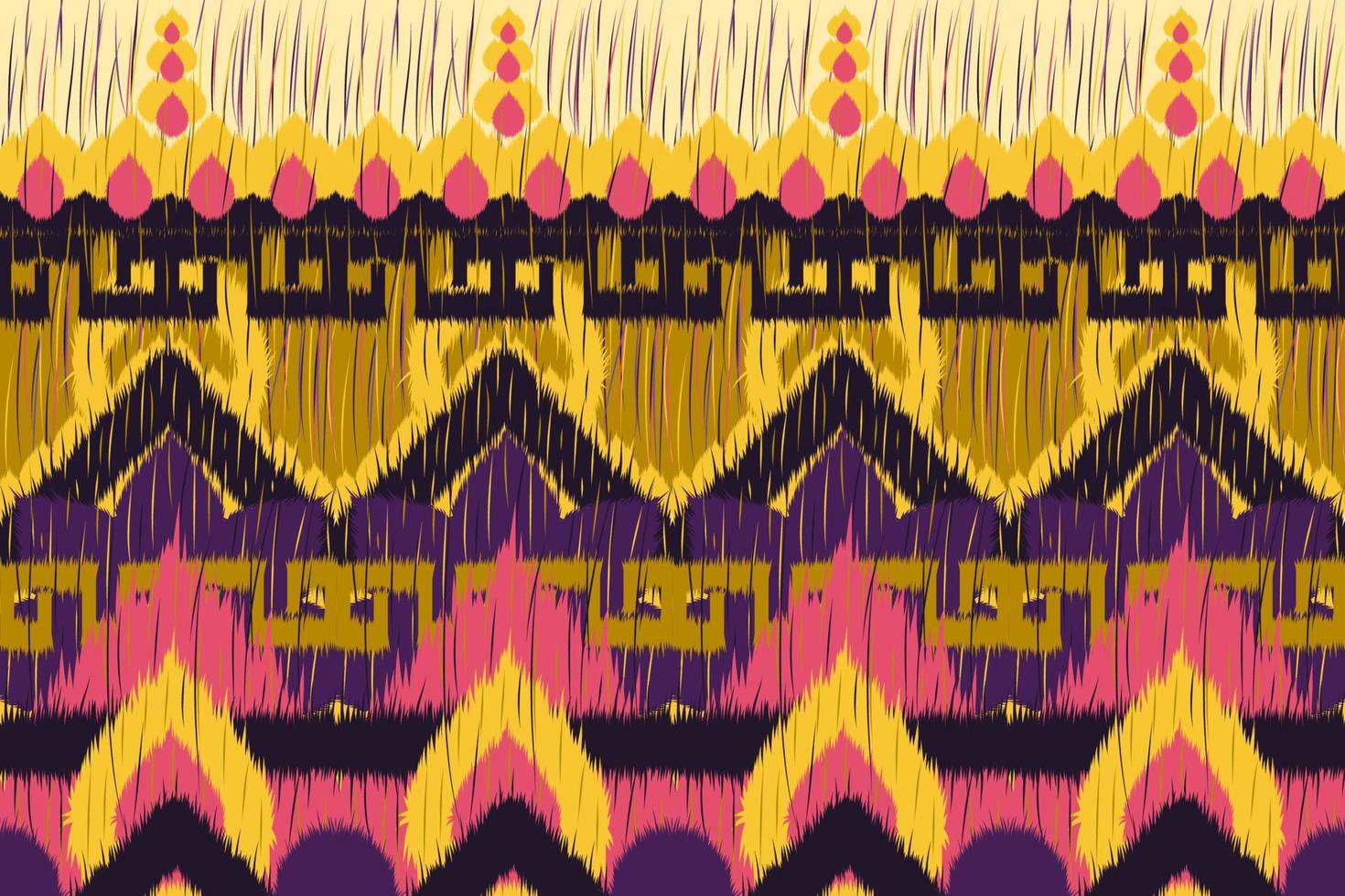 Ethnic ikat chevron pattern background Traditional pattern on the fabric in Indonesia and other Asian countries. vector