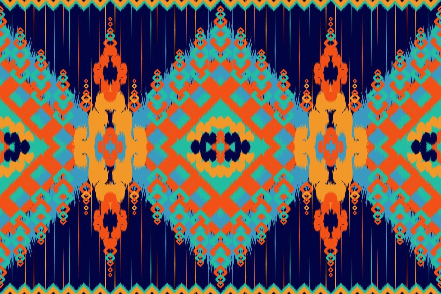 Geometric design ethnic oriental ikat pattern and other Asian countries. vector