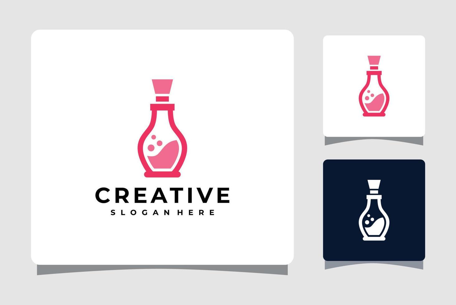 Beauty Perfume  Logo Template With Business Card Design Inspiration vector