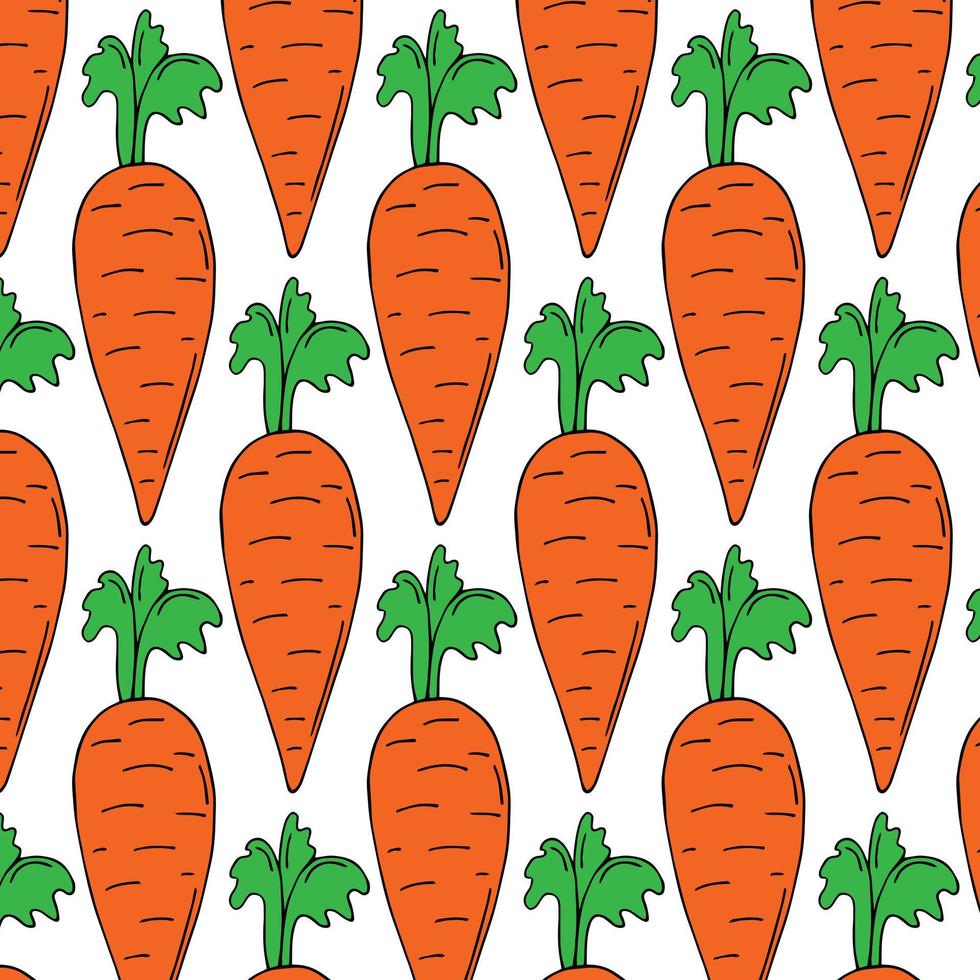 vector seamless pattern with carrots. can be used as print, wallpaper, packaging paper design, textiles, notebooks, notepads, tableware and other things.