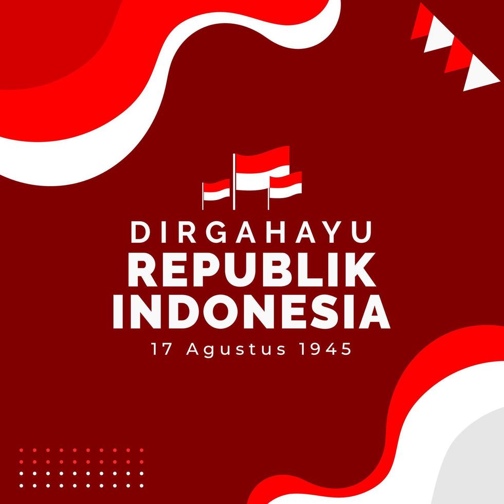 vector del día de la independencia de indonesia