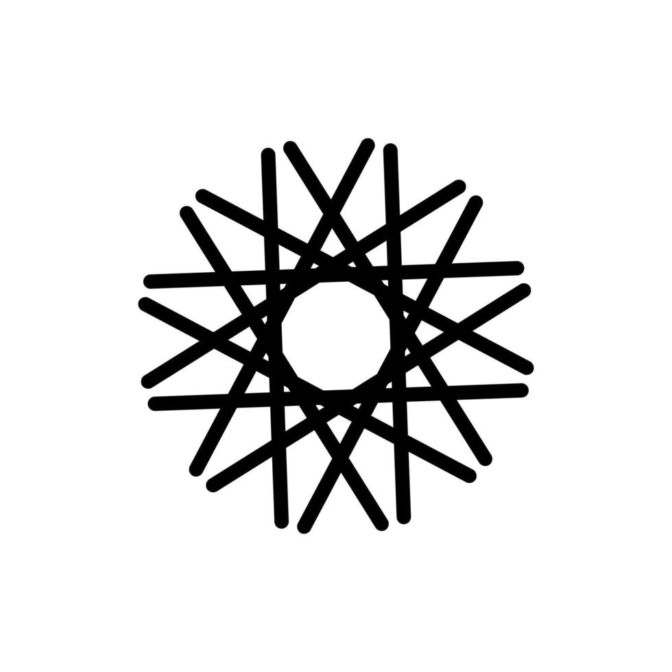 snow crystal icon isolated on white background vector