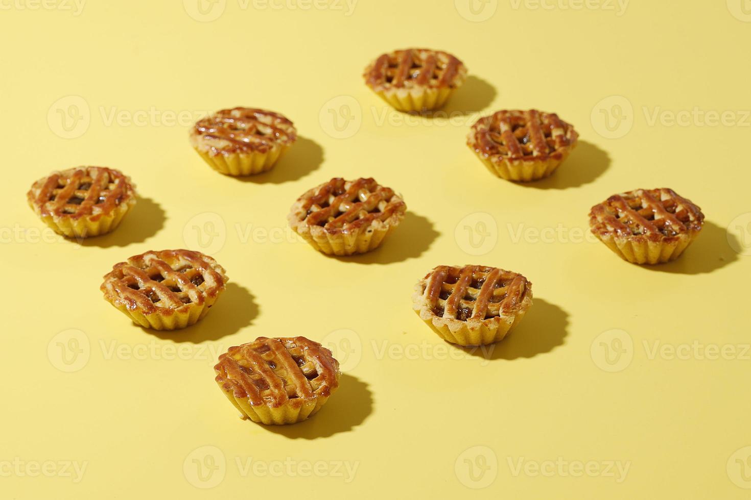 ineapple Pie or Nastar Keranjang, Popular as Ananas Tart. Pie Cruts with Pineapple Jam Inside and Topped with Lattice Pie. Popular for Hari Raya Lebaran photo