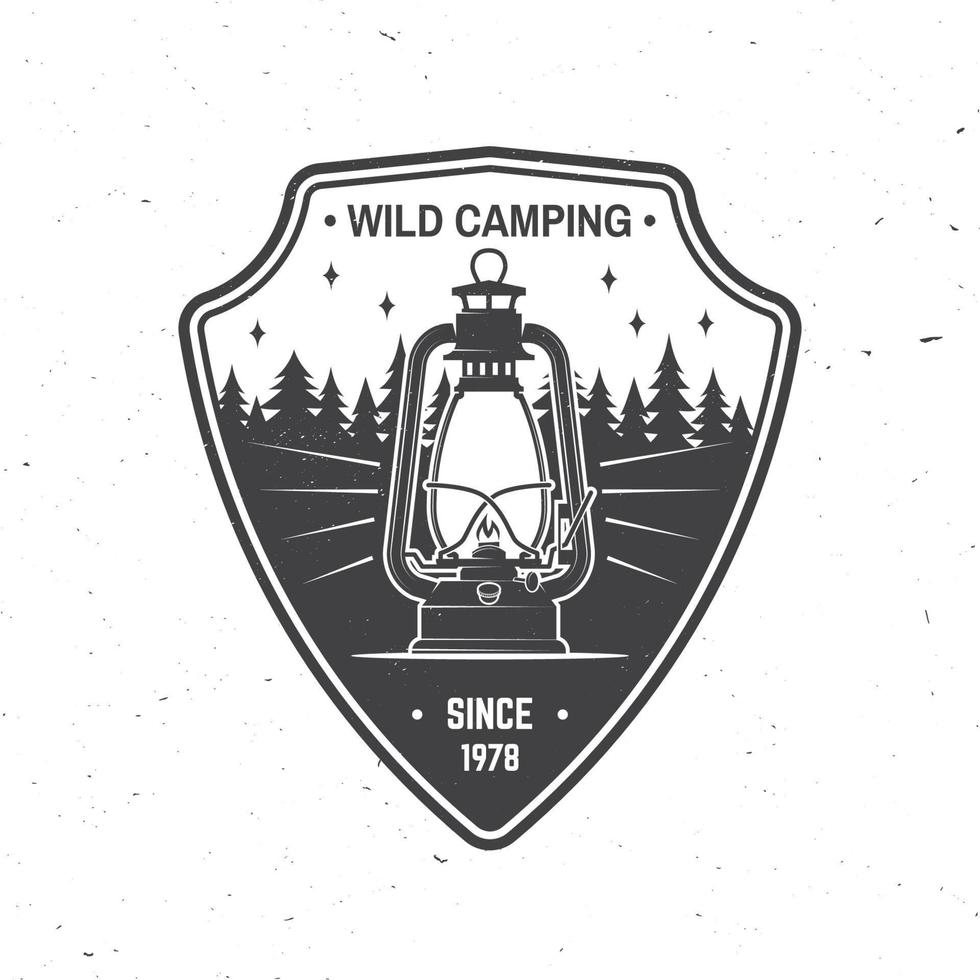 Wild camping. Vector illustration. Concept for shirt or logo, print, stamp or tee.