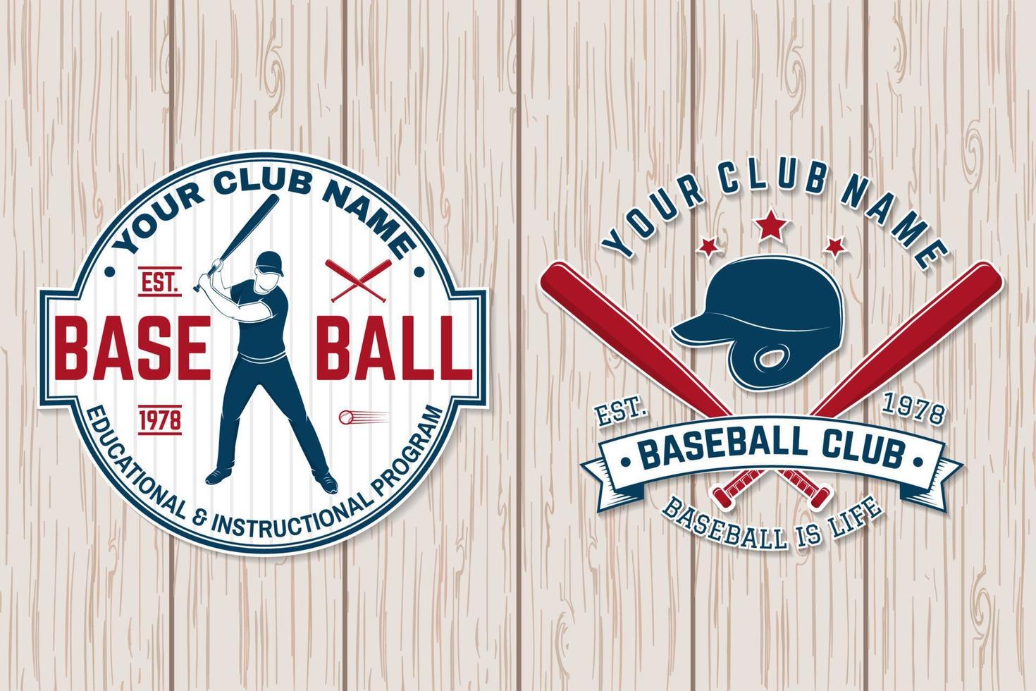 Baseball club badge. Vector illustration. Concept for shirt or logo, print, stamp or tee.