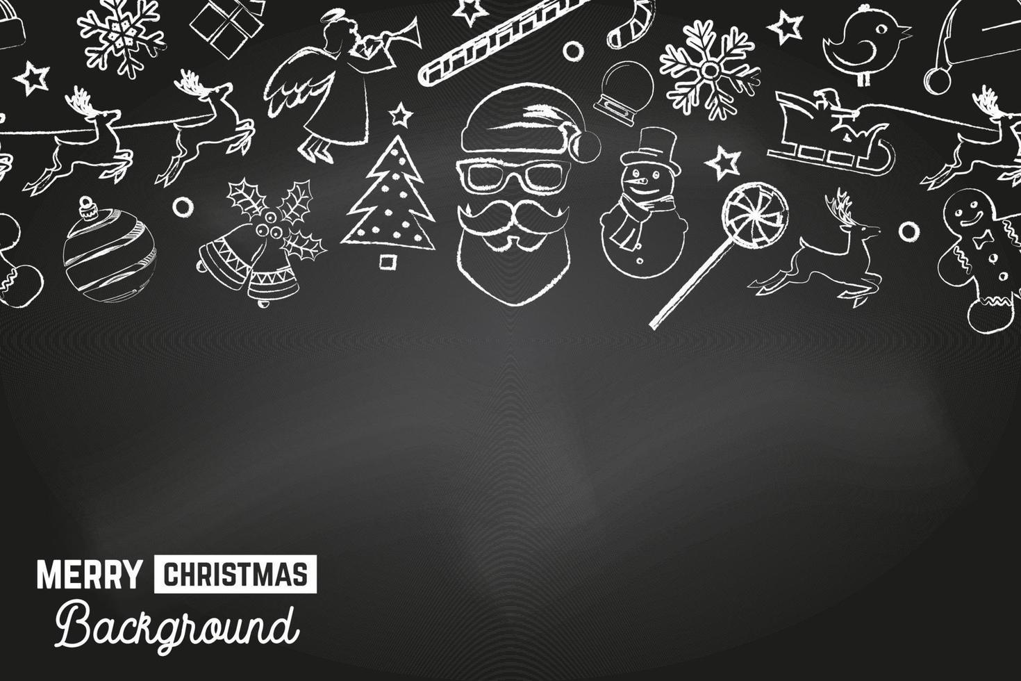 Seamless pattern with xmas icons. Merry Christmas background. Vector Illustration.