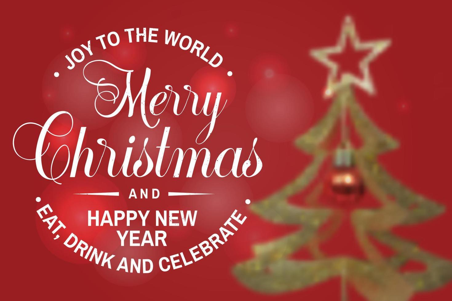 alegría para el mundo. feliz navidad y feliz año nuevo sello, pegatina. ilustración vectorial vector