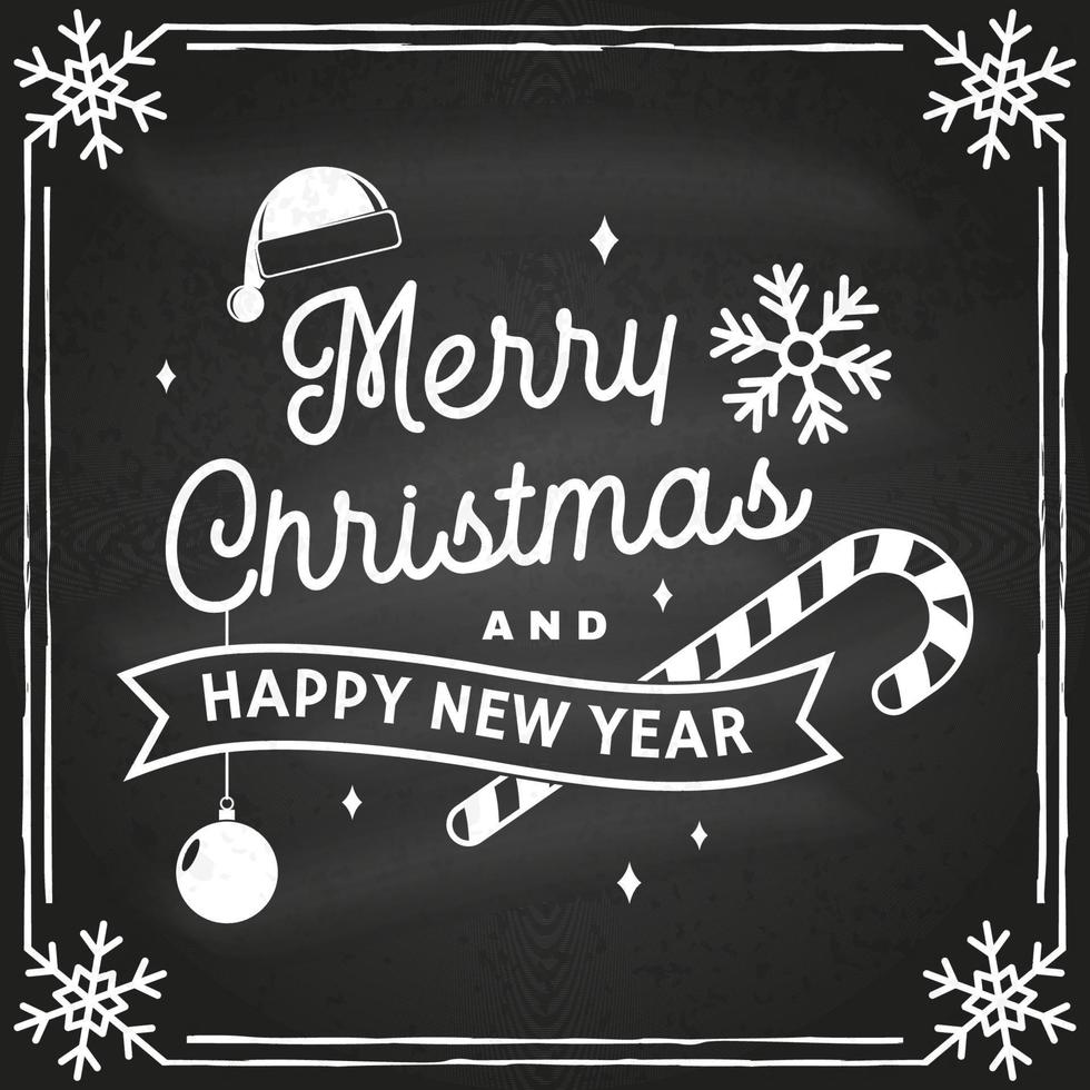 le deseamos una muy feliz navidad y feliz año nuevo sello, juego de pegatinas con copos de nieve, árbol de navidad, regalo. vector