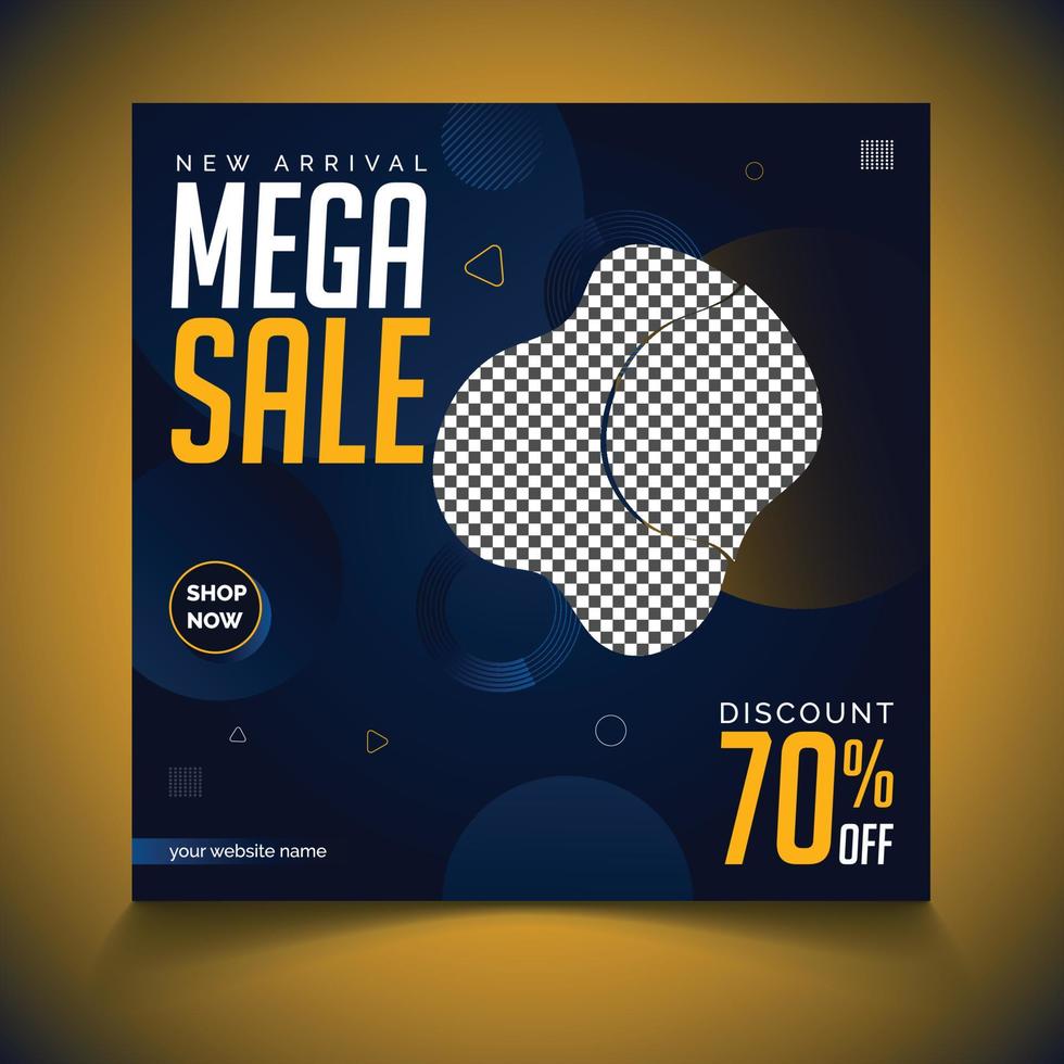 Simple square social media post template for new arrival promotion vector