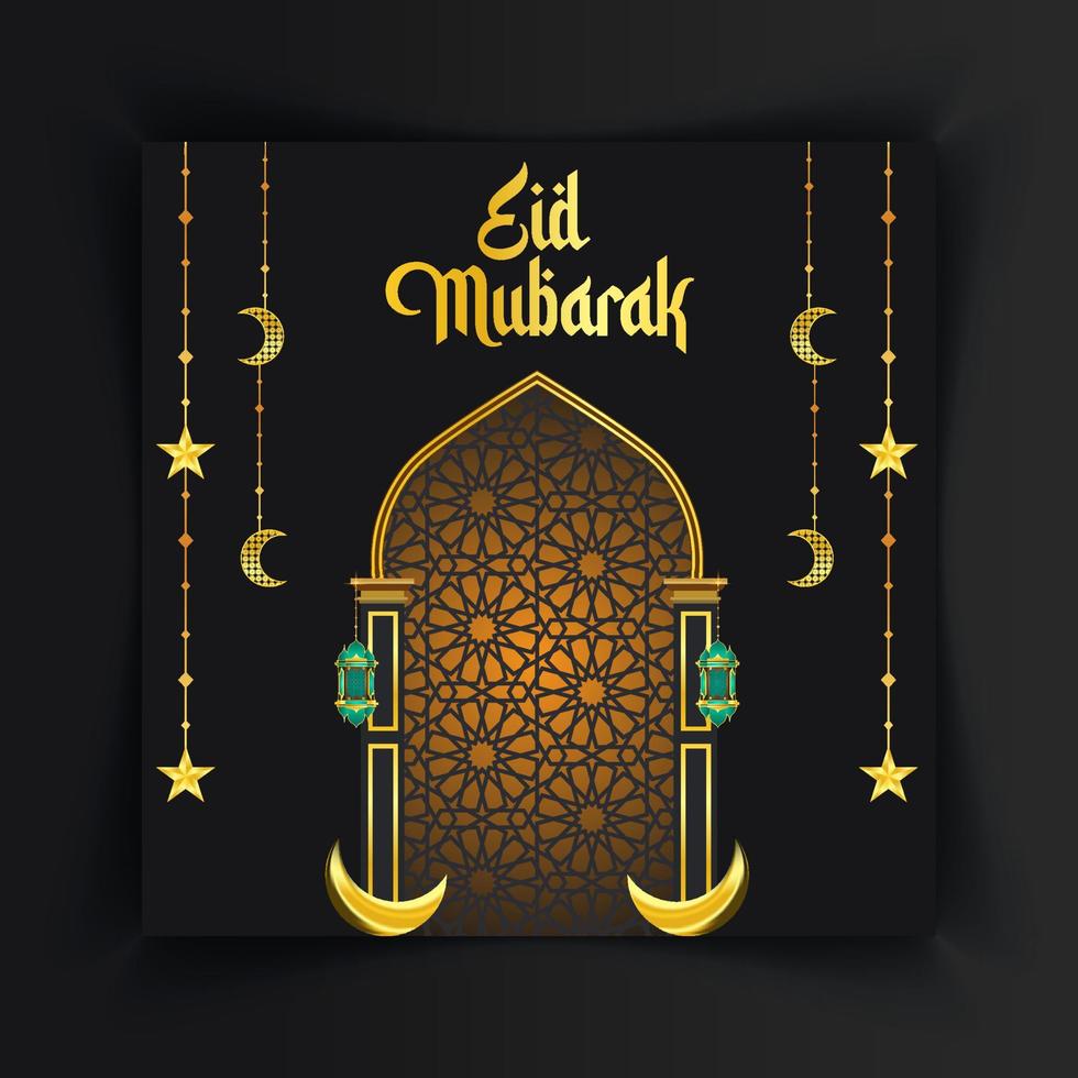 Eid al Adha Mubarak Islamic festival social media banner template vector
