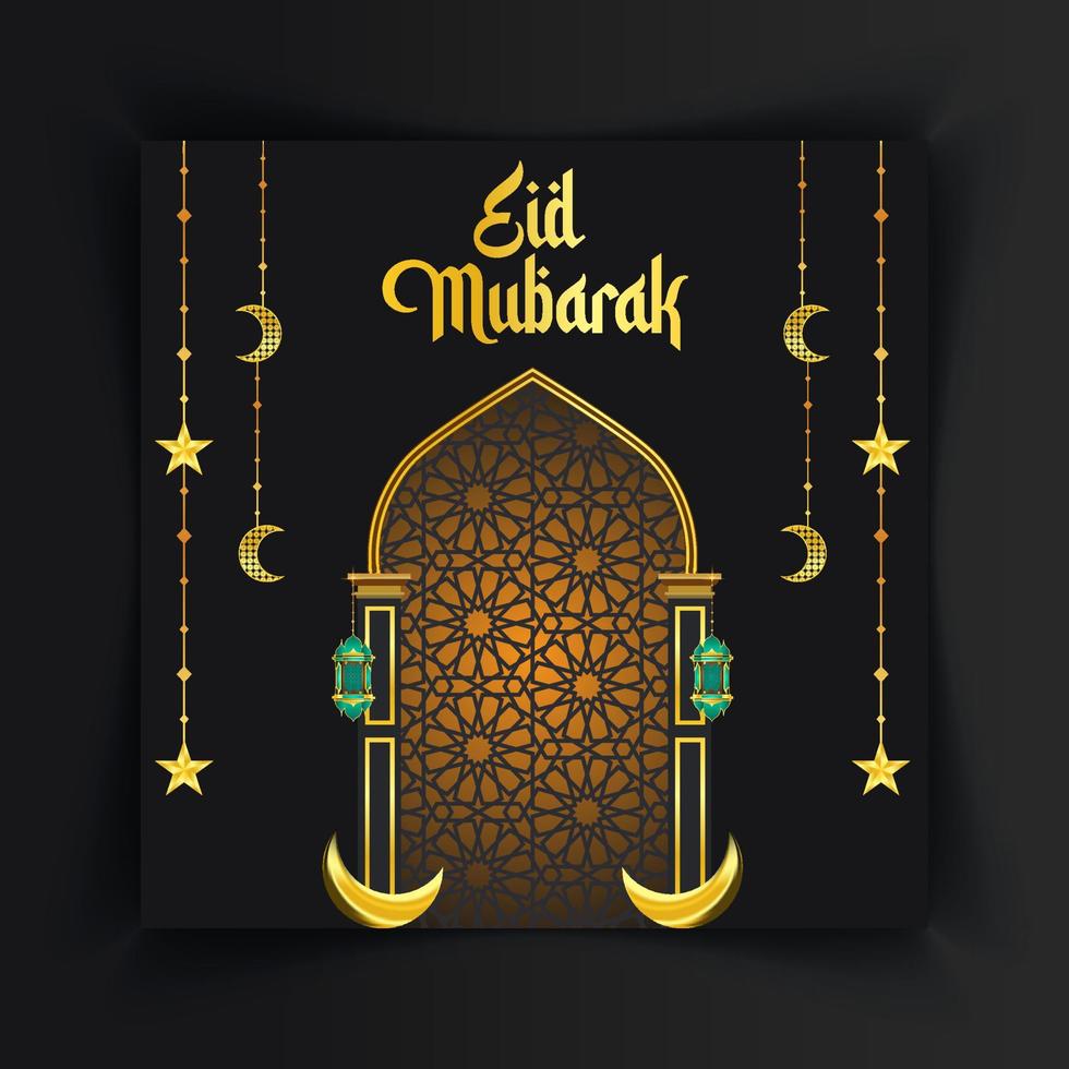 Eid al Adha Mubarak Islamic festival social media banner template vector