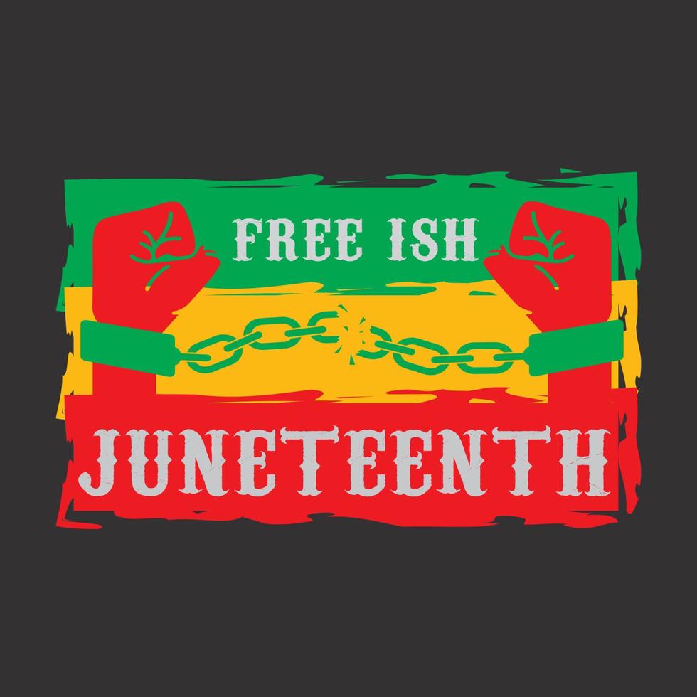 Happy Juneteenth black freedom day T-shirt vector