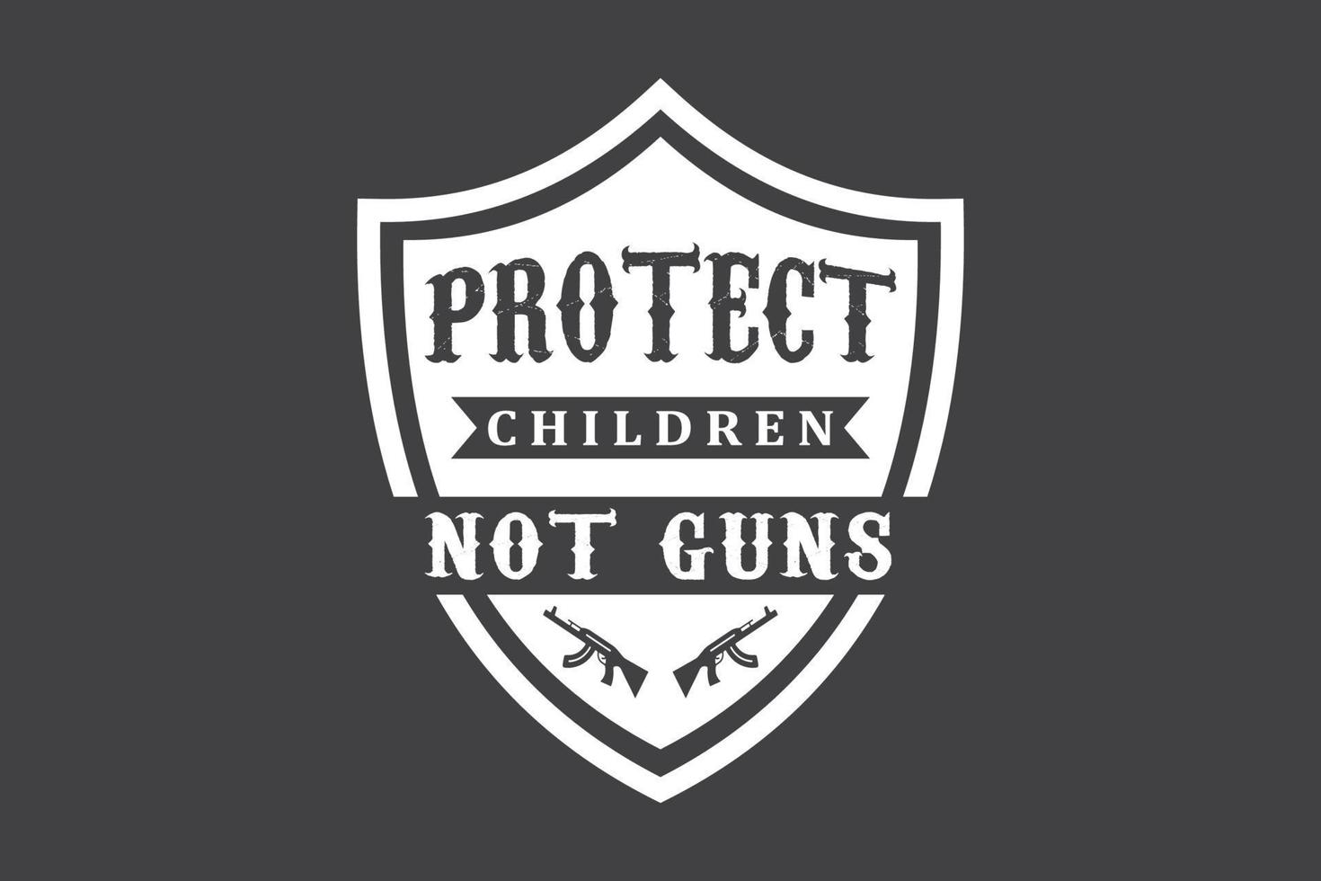 proteja a los niños, no a las armas, acabe con la violencia armada, el diseño de la camiseta vector