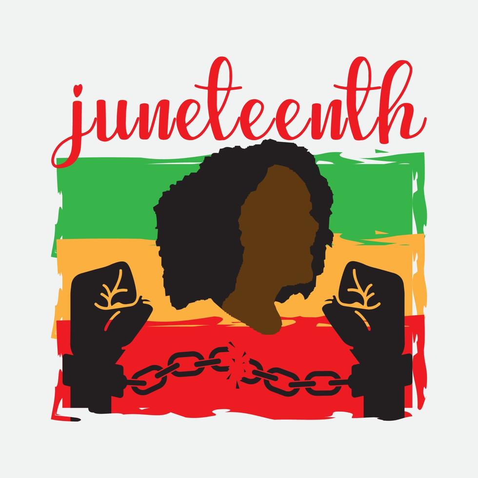 Happy Juneteenth freedom day black freedom day T-shirt vector