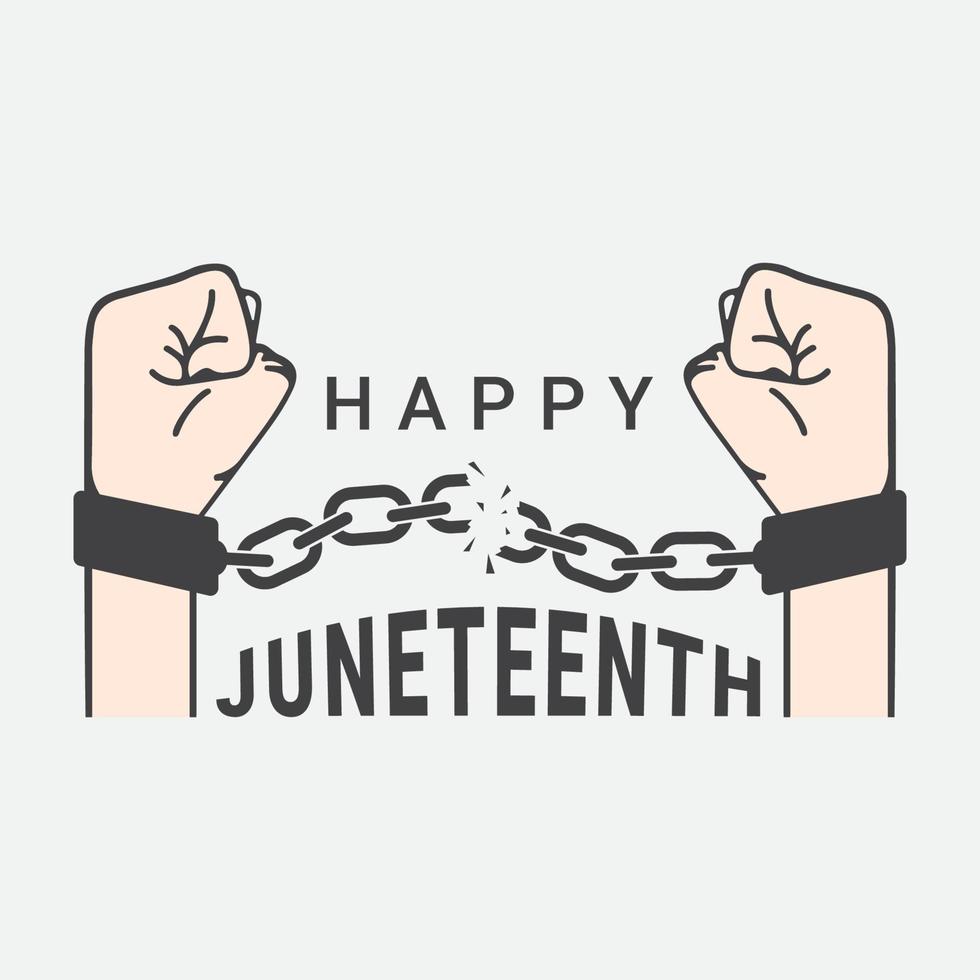 Happy Juneteenth black freedom day T-shirt vector