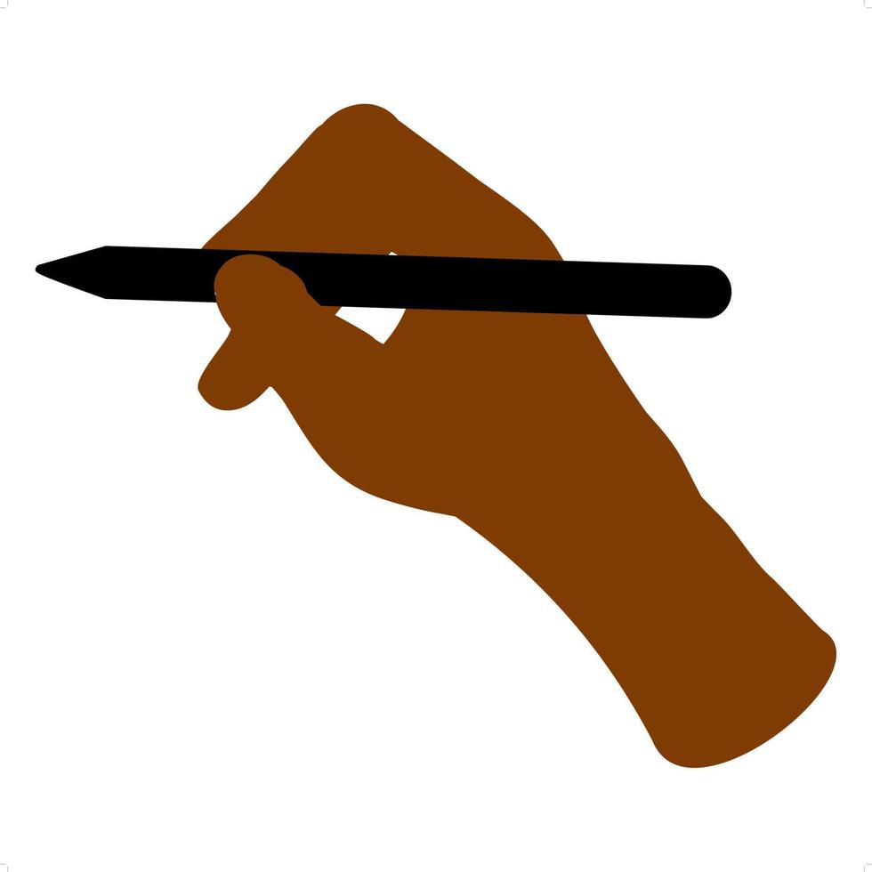 hand using computer stylus vector