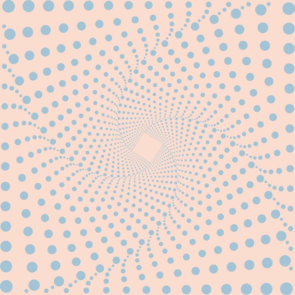 Abstract dotted vector background. Optical art. Halftone effect. Optical illusion.