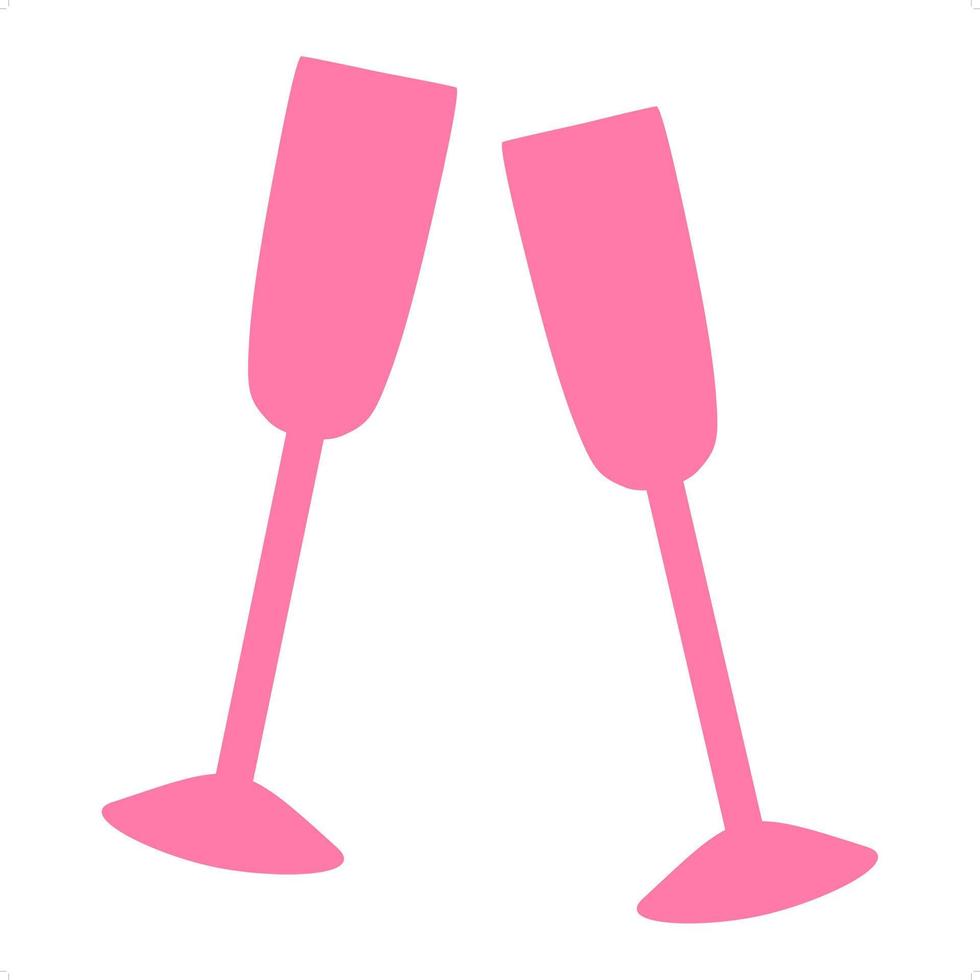 champagne glasses toasting vector