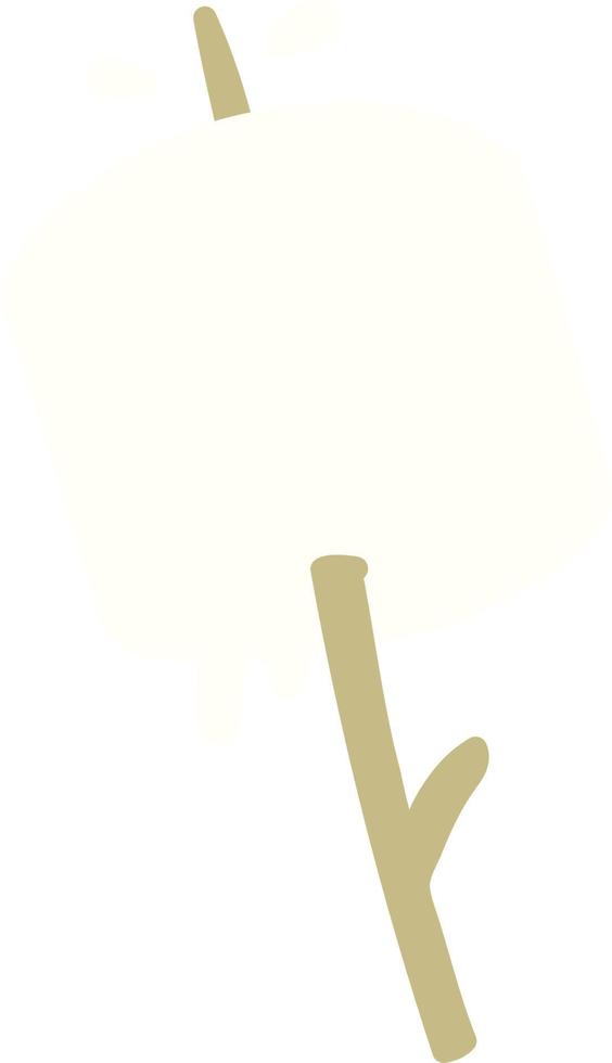 marshmallow on a stick vector