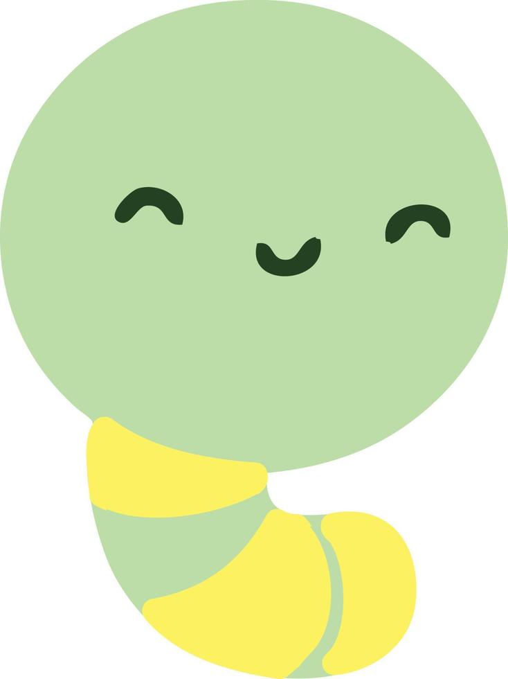 cute little worm vector