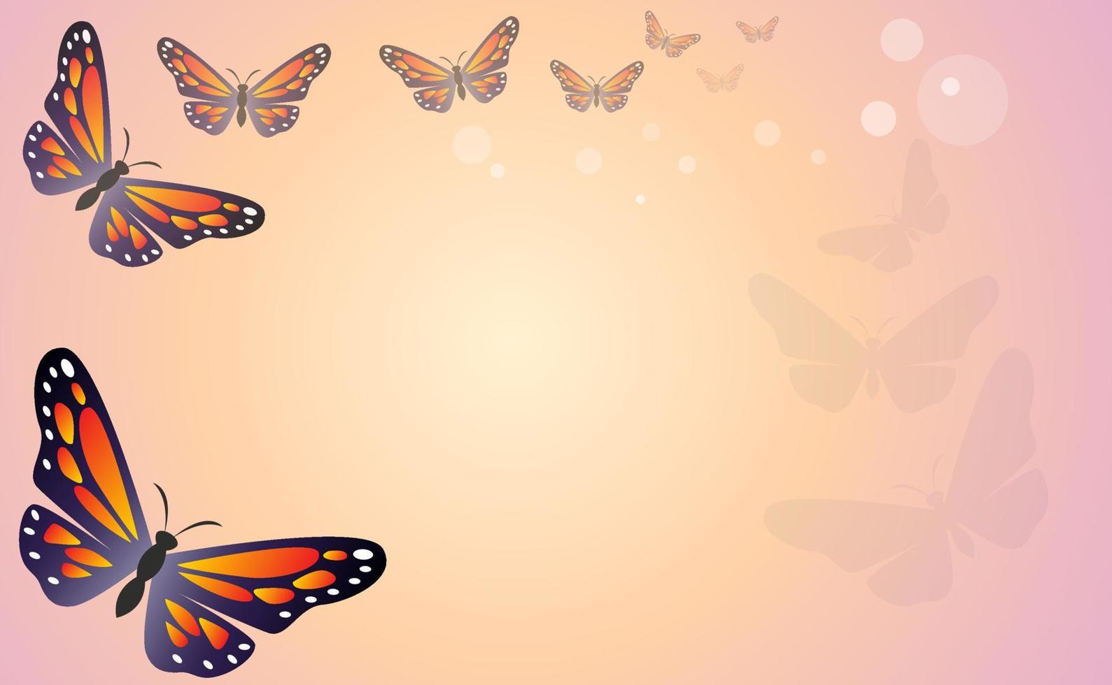 Butterfly pastel template vector