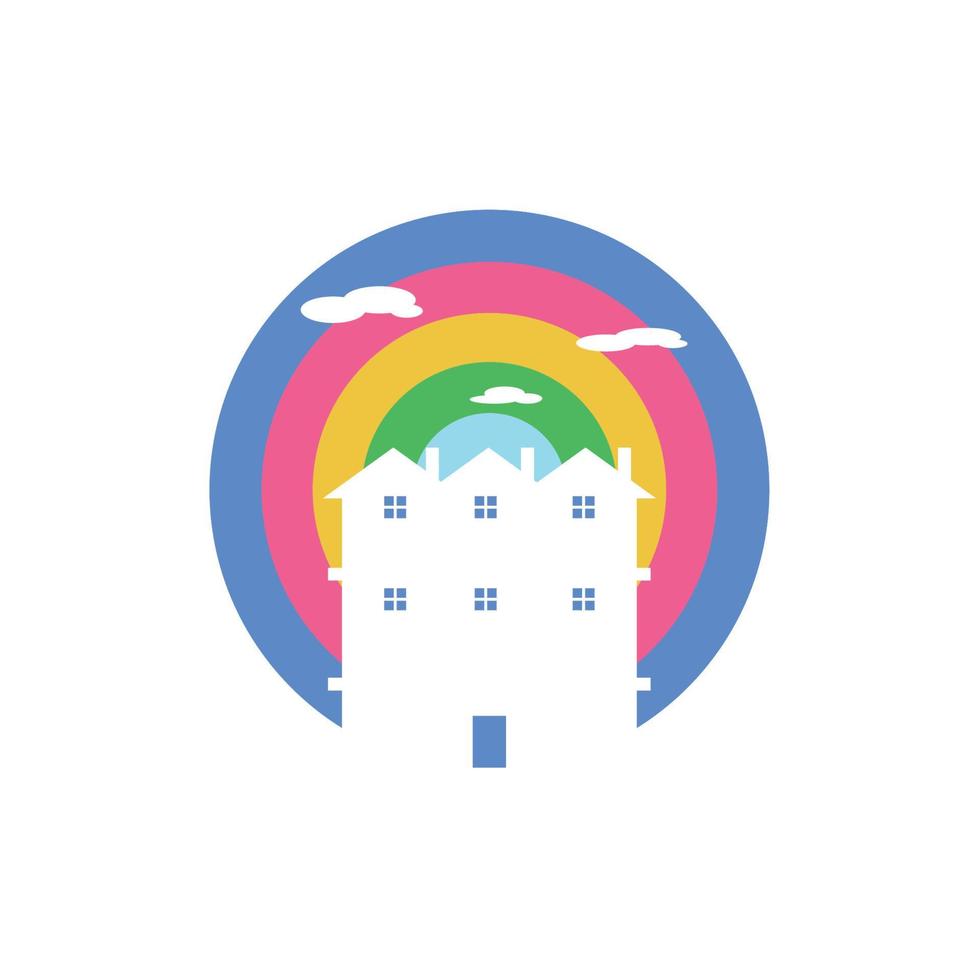 mi hogar, logotipo de la casa vector