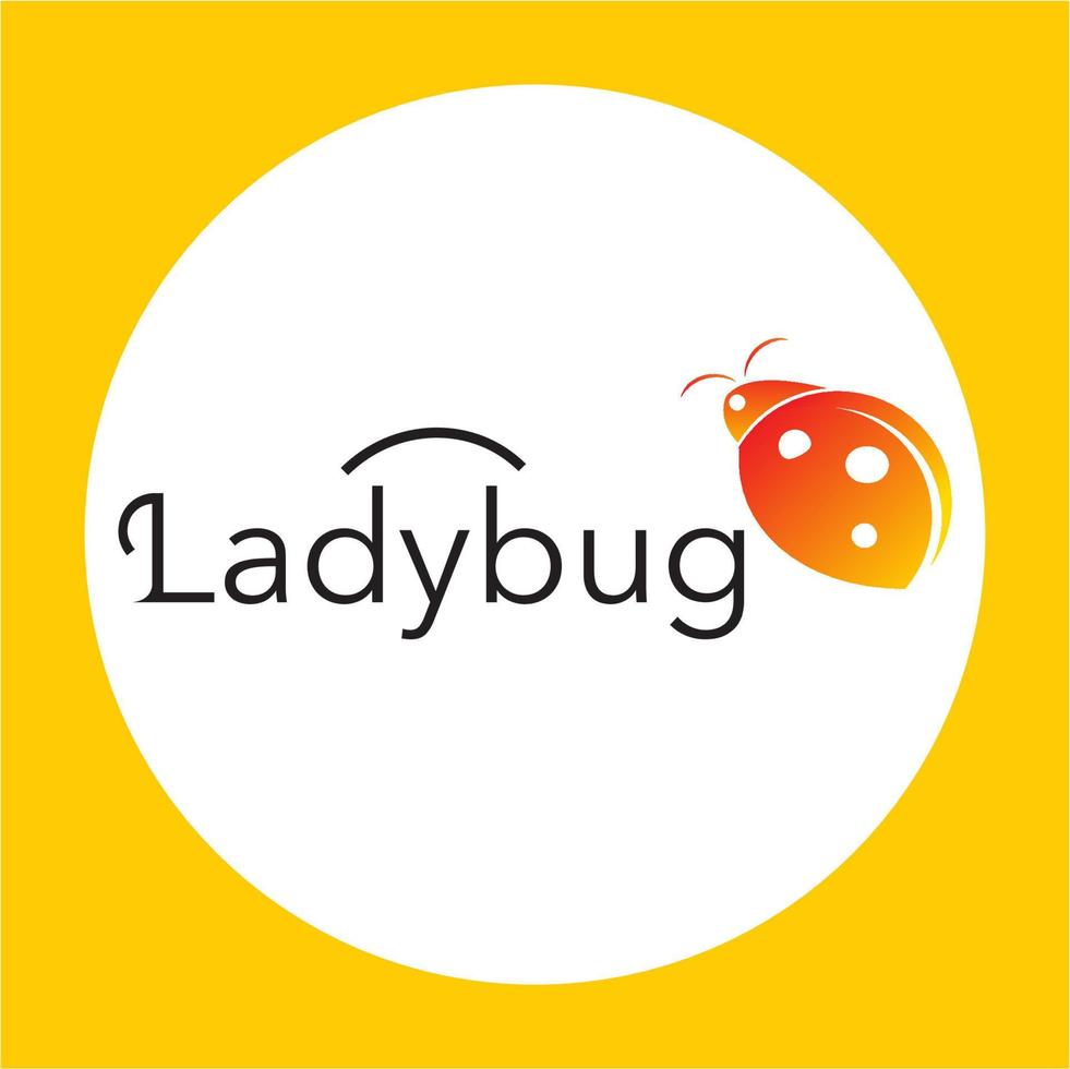 Ladybug Icon Logo vector