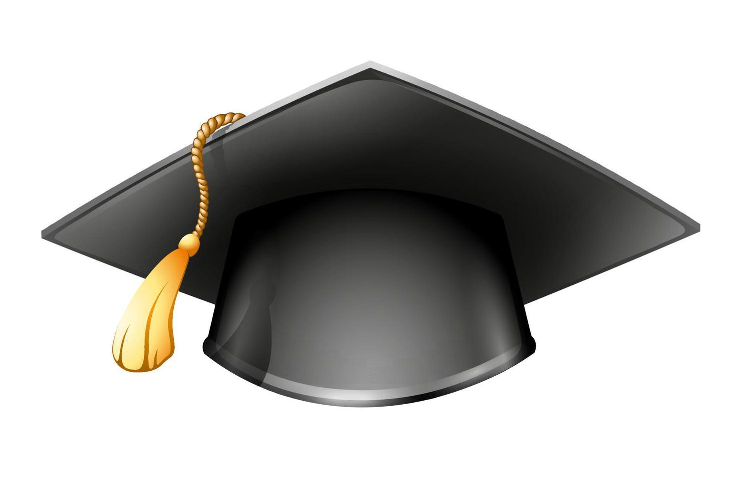 Graduate cap with tassel vector