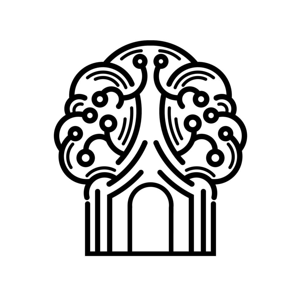 Internet connection tree logo vector
