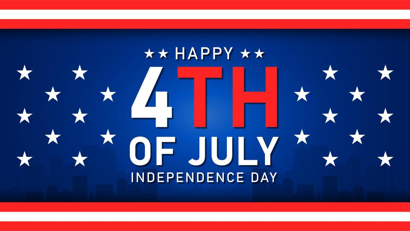 Happy 4th of July America independence day background and banner vector