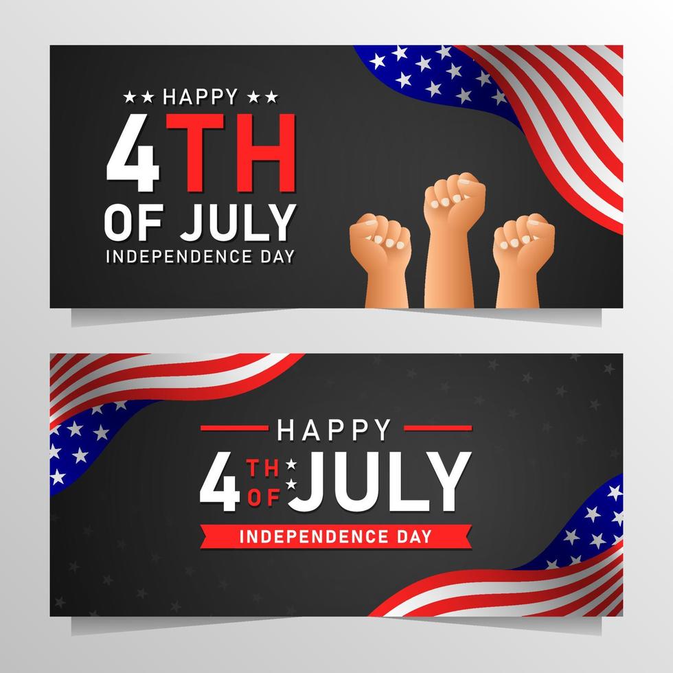 feliz 4 de julio fondo y banner del día de la independencia de américa vector