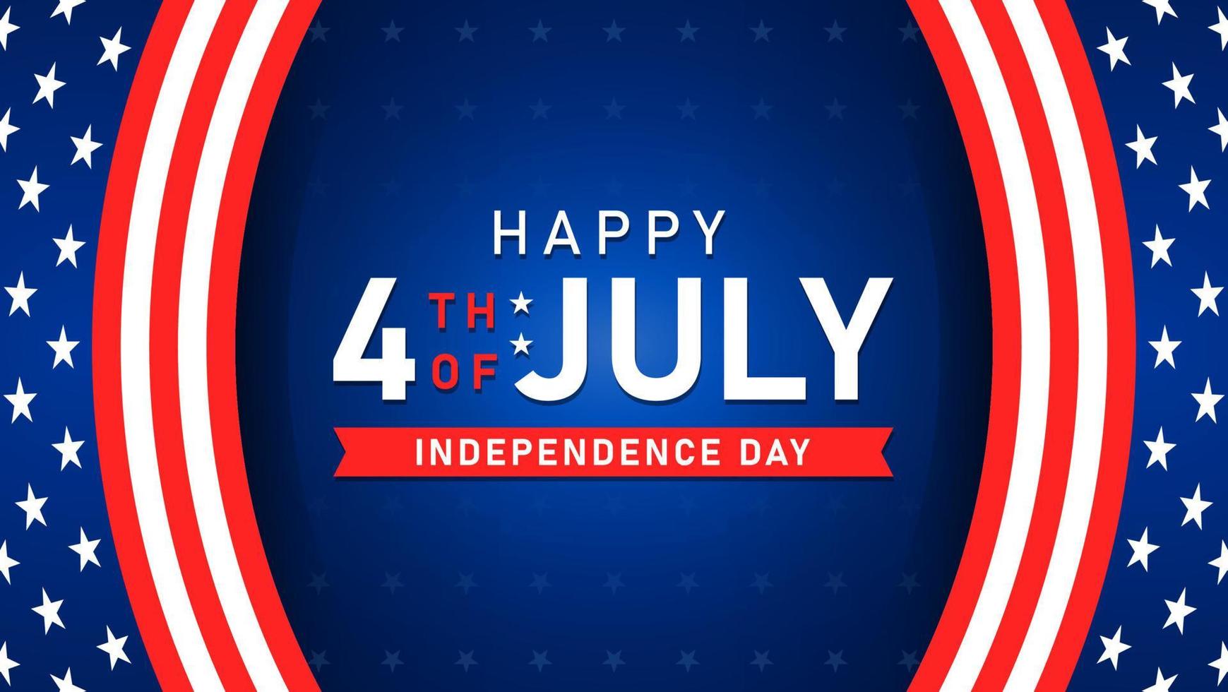 Happy 4th of July America independence day background and banner vector