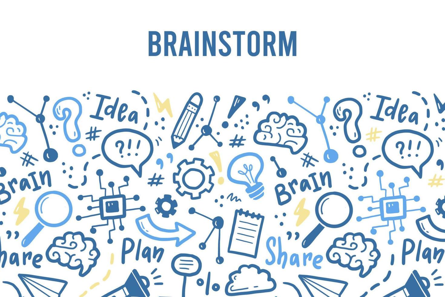 Hand drawn banners template of brainstorm vector