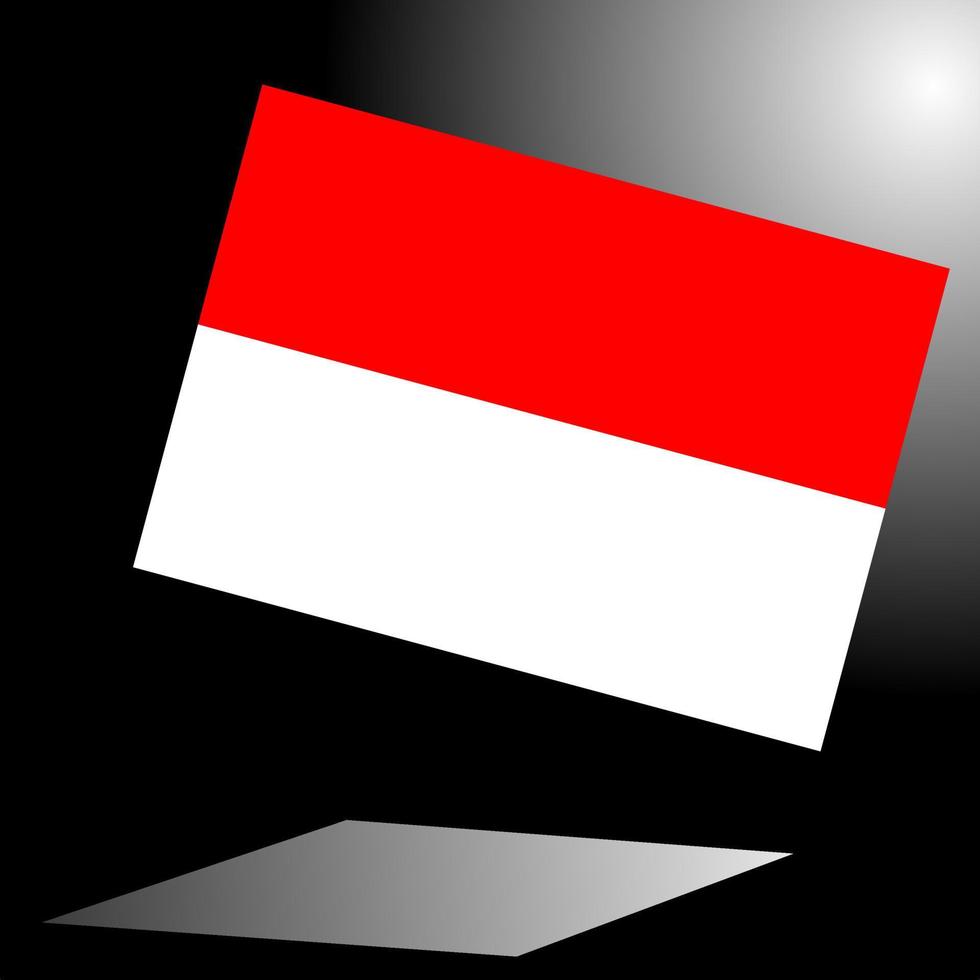 Jakarta, Indonesia, September 29, 2021 - simple Indonesian flag vector, illustration of the Indonesian flag in red and white vector