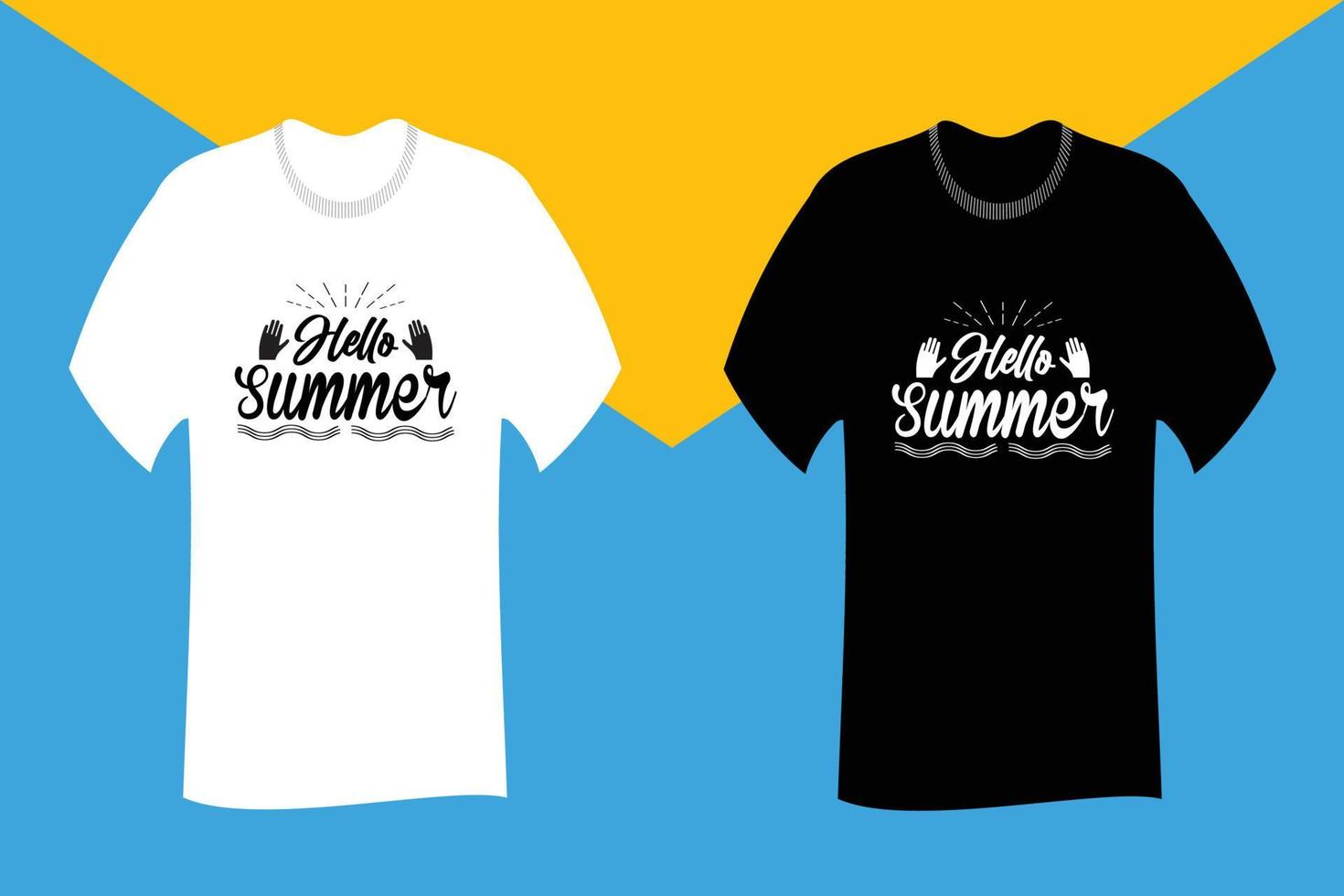 hola diseño de camiseta de verano vector