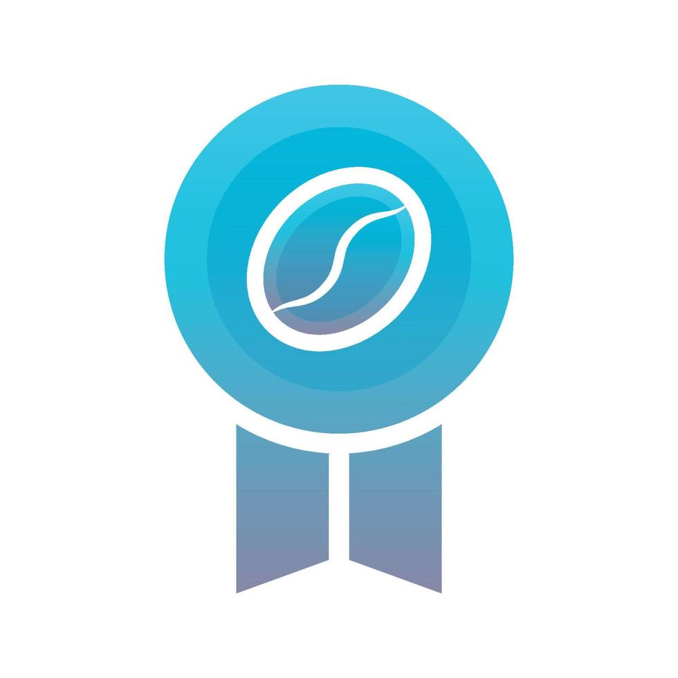 medal coffee logo gradient design template icon vector