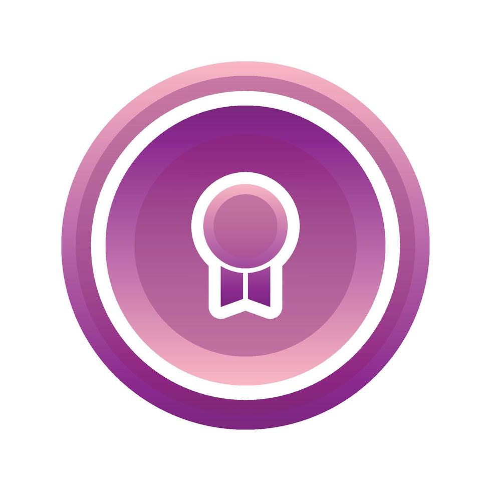 medal coin logo gradient design template icon vector