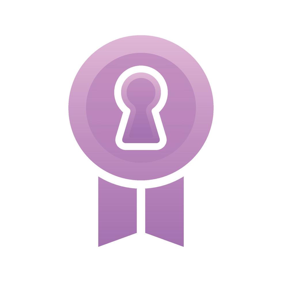 medal keyhole logo gradient design template icon vector