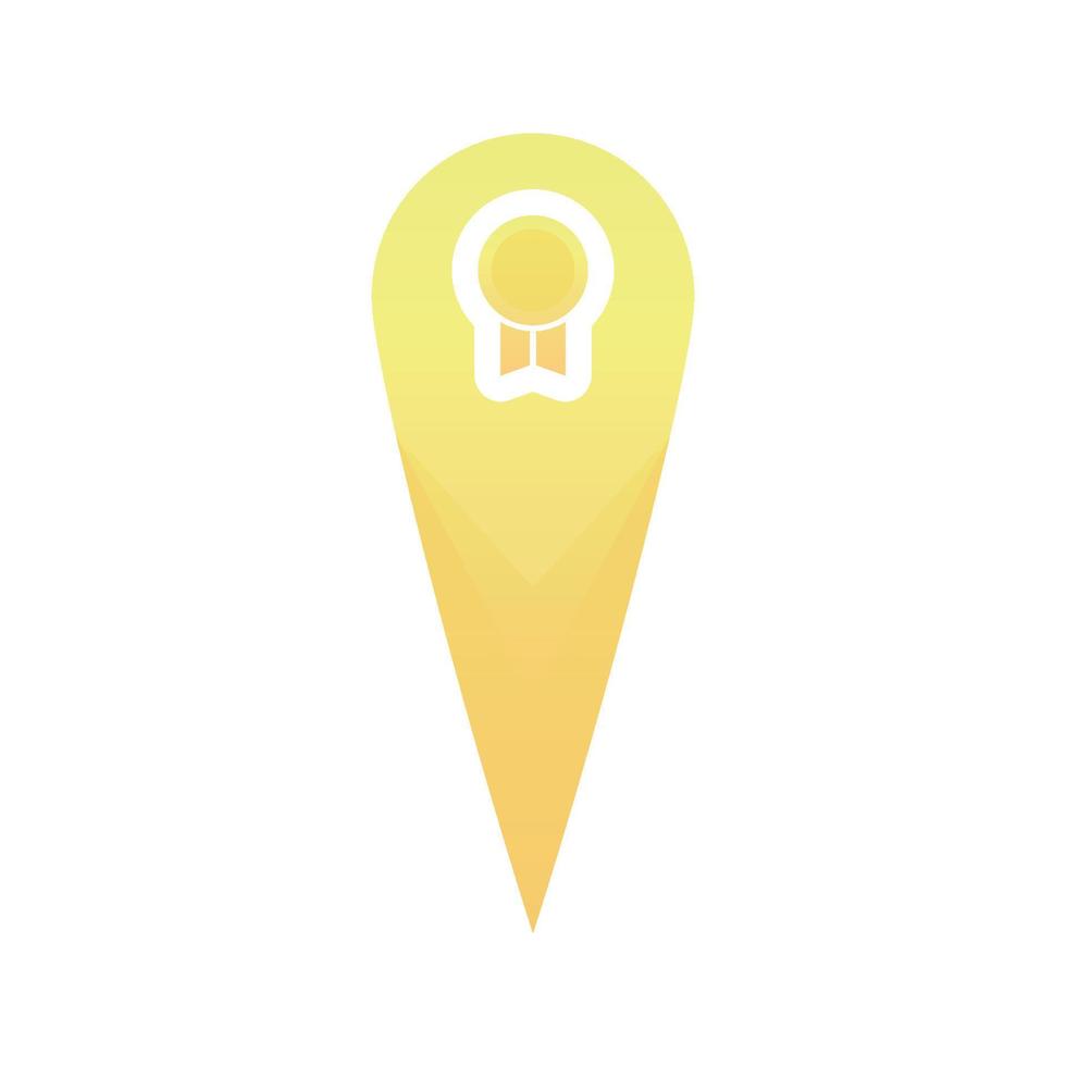 medal location logo gradient design template icon vector