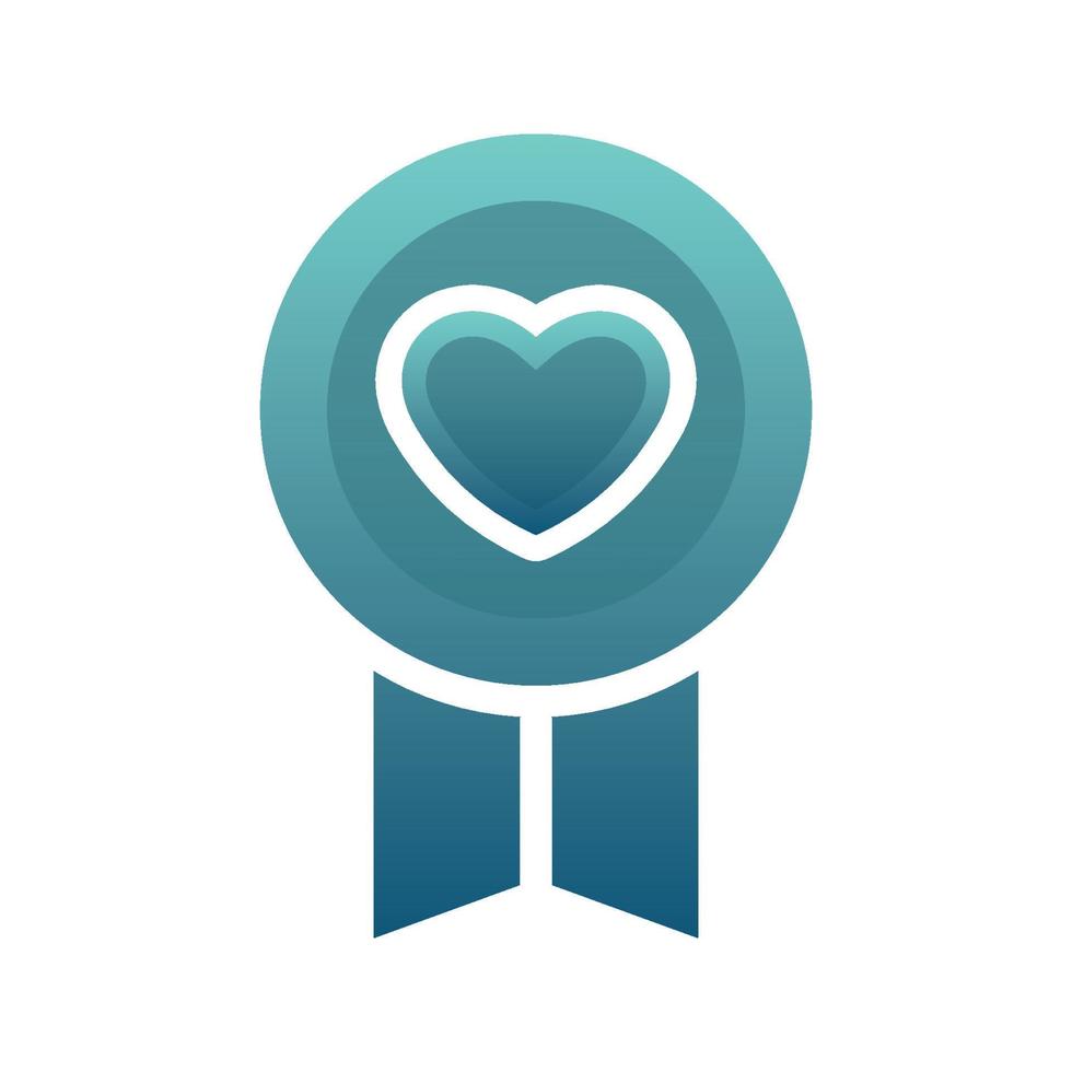 medal love logo gradient design template icon vector