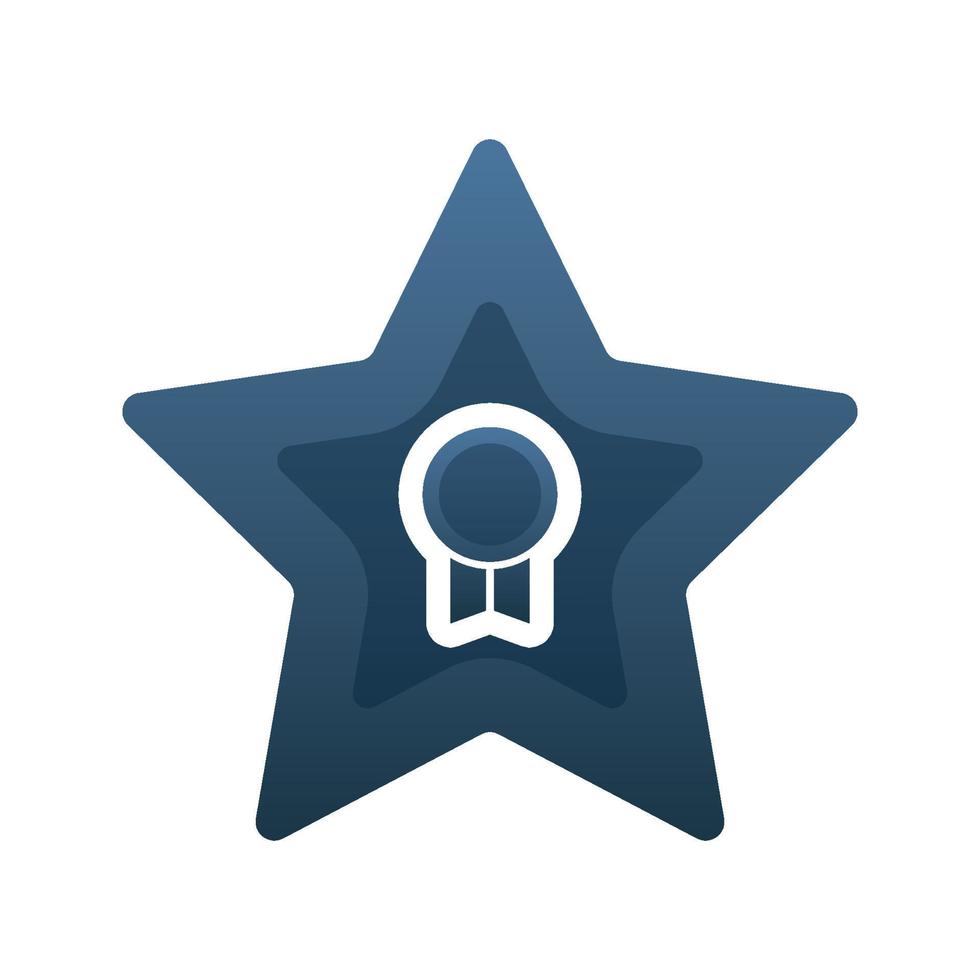 medal star logo gradient design template icon vector