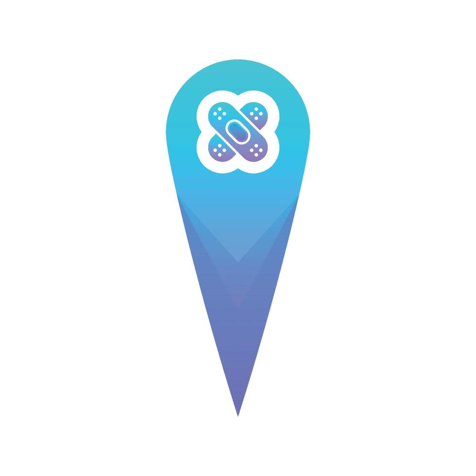 bandage location logo gradient design template icon vector