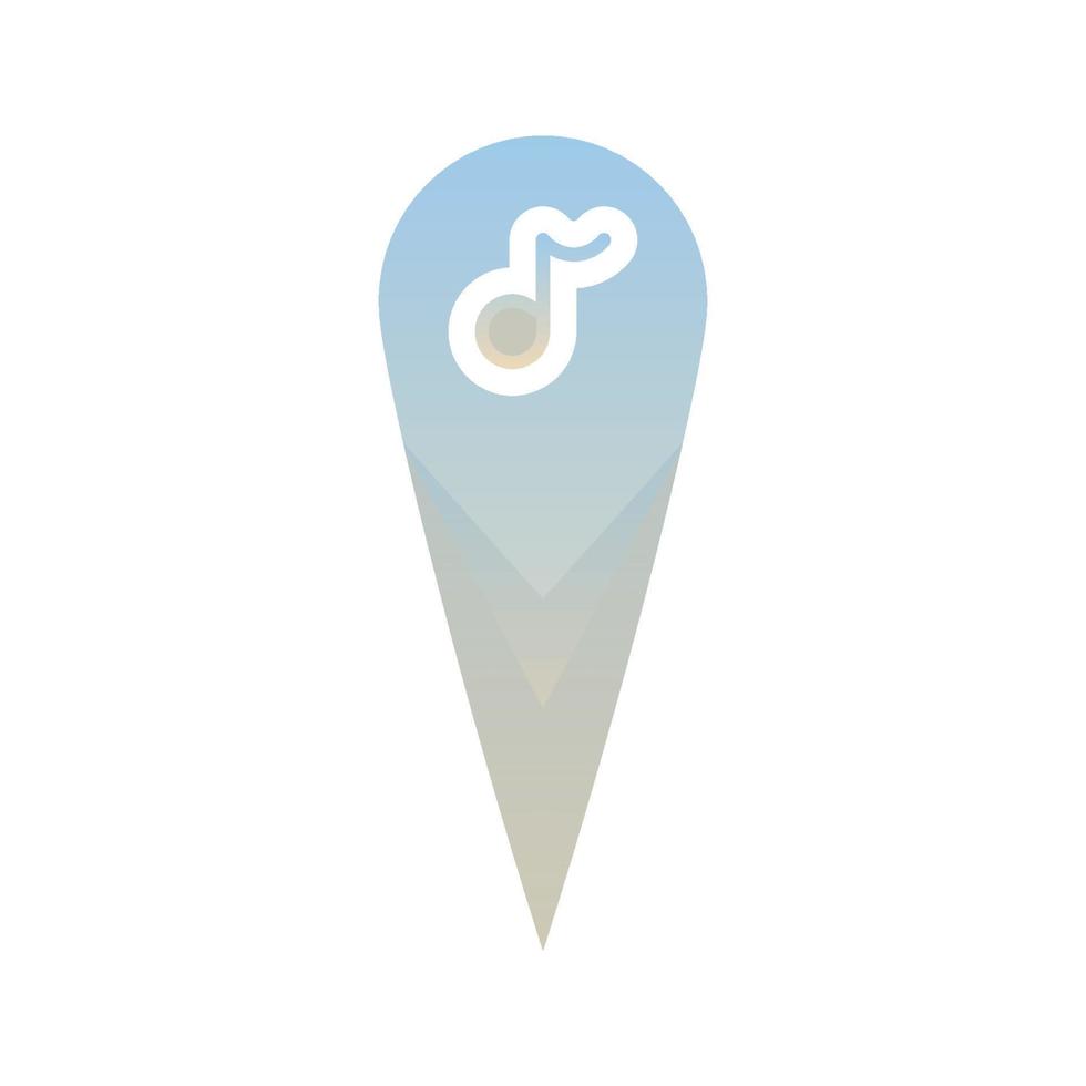 music location logo gradient design template icon vector